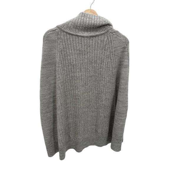 Banana Republic Womens Gray Oversized Sleeveless Zip Front Sweater Vest M/L - Picture 2 of 10